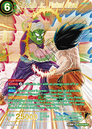 Piccolo Jr., Fated Rival - BT18-076 - Special Rare available at 401 Games Canada