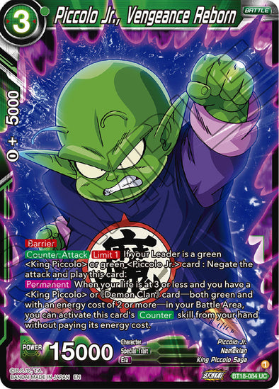 Piccolo Jr., Vengeance Reborn - BT18-084 - Uncommon available at 401 Games Canada