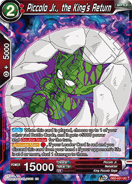 Piccolo Jr., the King's Return - DB3-021 - Uncommon available at 401 Games Canada