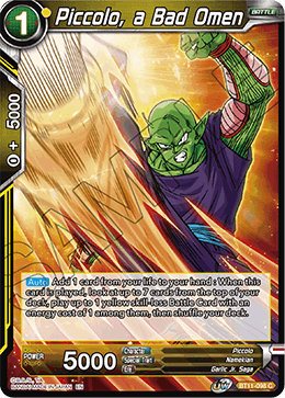 Piccolo, a Bad Omen - BT11-098 - Common available at 401 Games Canada