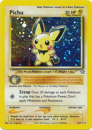 Pichu - 12/111 - Holo - Unlimited available at 401 Games Canada