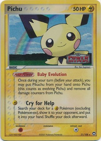 Pichu - 21/108 - Rare - Reverse Holo available at 401 Games Canada