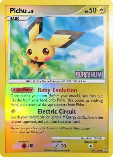 Pichu - 45/100 - Reverse Holo BK Promo available at 401 Games Canada