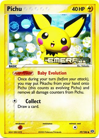 Pichu - 59/106 - Common - Reverse Holo available at 401 Games Canada