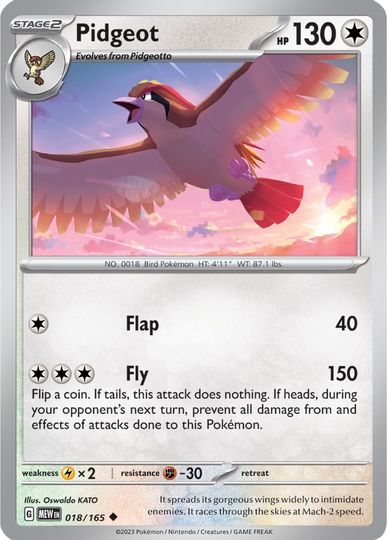 Pidgeot - 018/165 - Uncommon available at 401 Games Canada