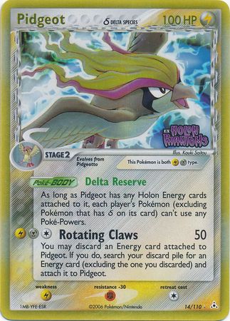 Pidgeot - 14/110 - Holo Rare - Reverse Holo available at 401 Games Canada