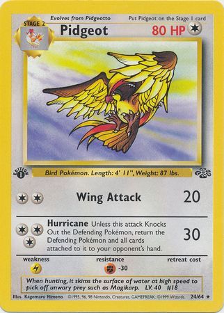 Pidgeot - 24/64 - Rare - 1st Edition available at 401 Games Canada