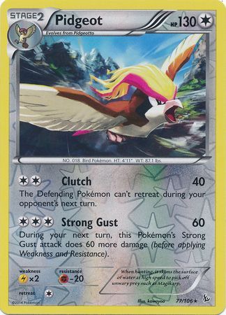 Pidgeot - 77/106 - Rare - Reverse Holo available at 401 Games Canada
