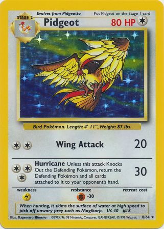 Pidgeot - 8/64 - Holo (No Set Symbol Misprint) available at 401 Games Canada