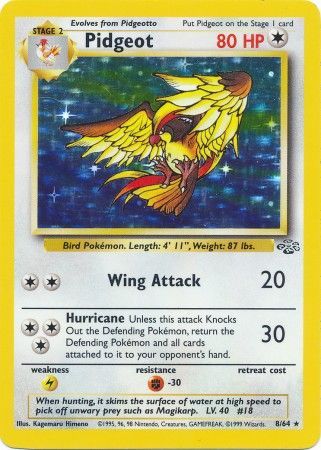 Pidgeot - 8/64 - Holo - Unlimited available at 401 Games Canada