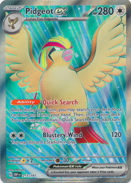 Pidgeot ex - 217/197 - Full Art Ultra Rare available at 401 Games Canada