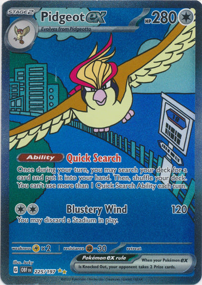 Pidgeot ex - 225/197 - Special Illustration Rare available at 401 Games Canada