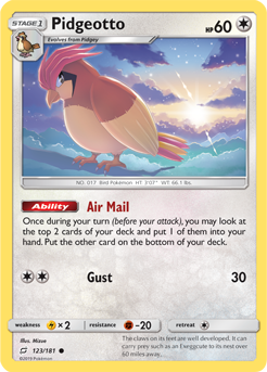 Pidgeotto - 123/181 - Common available at 401 Games Canada