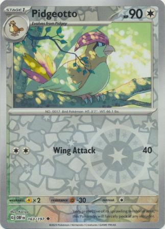 Pidgeotto - 163/197 - Uncommon - Reverse Holo available at 401 Games Canada