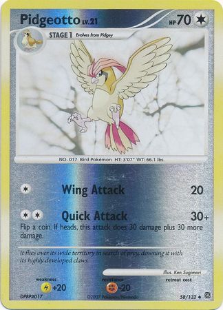 Pidgeotto - 58/132 - Uncommon - Reverse Holo available at 401 Games Canada