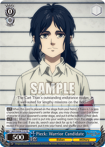 Pieck: Warrior Candidate - AOT/SX04-ET12 - TD available at 401 Games Canada