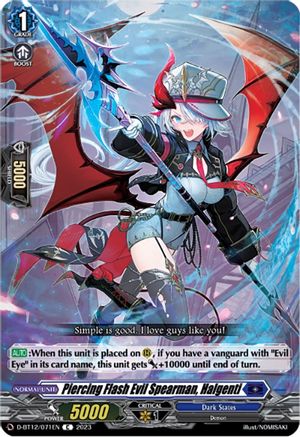 Piercing Flash Evil Spearman, Halgenti - D-BT12/071EN - Common available at 401 Games Canada