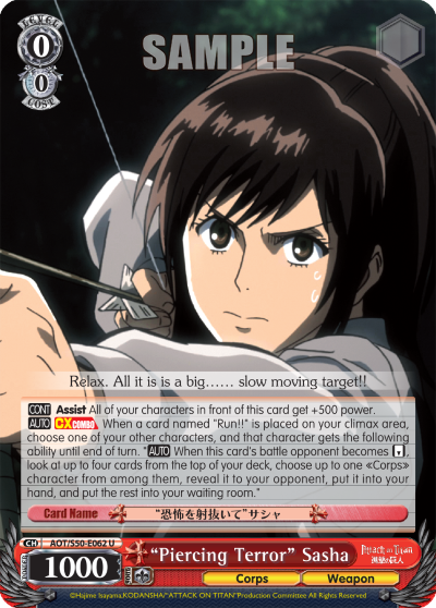 "Piercing Terror" Sasha - AOT/S50-E062 - Uncommon available at 401 Games Canada