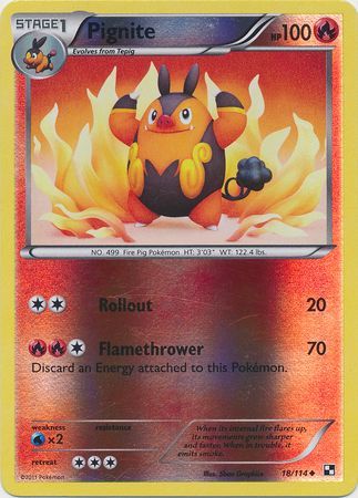 Pignite - 18/114 - Uncommon - Reverse Holo available at 401 Games Canada