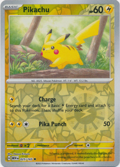 Pikachu - 025/165 - Common - Reverse Holo available at 401 Games Canada