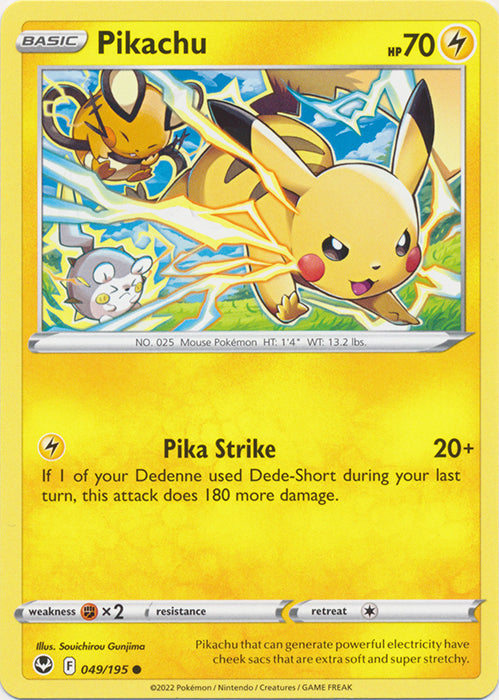 Pikachu - 049/195 - Common available at 401 Games Canada