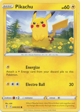 Pikachu - 049/203 - Common available at 401 Games Canada