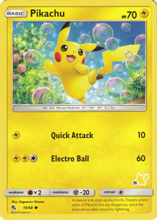 Pikachu (#15 Pikachu Stamped) - 019/068 - Promo available at 401 Games Canada