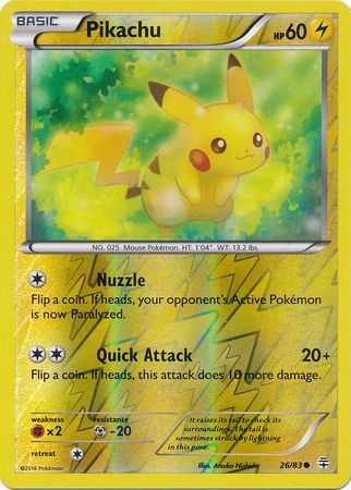 Pikachu - 26/83 - Common - Reverse Holo available at 401 Games Canada