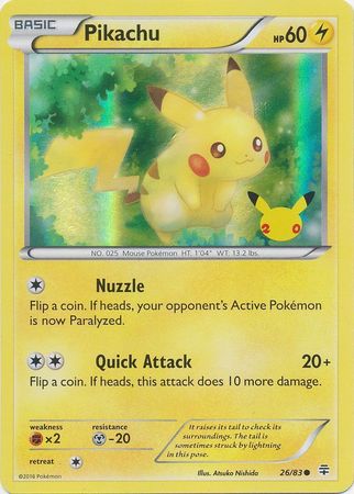 Pikachu - 26/83 - Promo (20th Anniversary Stamp) available at 401 Games Canada