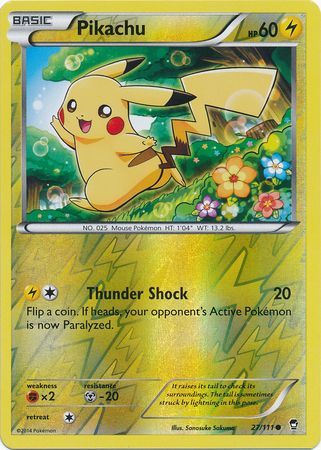 Pikachu - 27/111 - Common - Reverse Holo available at 401 Games Canada