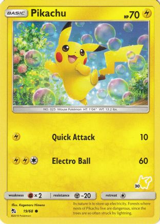 Pikachu (#30 Pikachu Stamped) - 019/068 - Promo available at 401 Games Canada