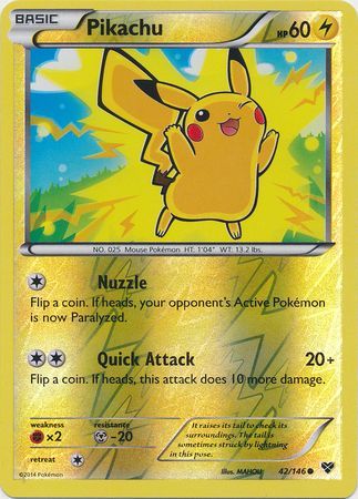 Pikachu - 42/146 - Common - Reverse Holo available at 401 Games Canada