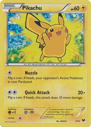 Pikachu - 5/12 - McDonald's Holo - Promo available at 401 Games Canada