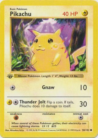 Pikachu - 58/102 - Common - 1st Edition available at 401 Games Canada