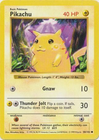 Pikachu - 58/102 - Common - Shadowless available at 401 Games Canada