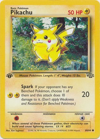 Pikachu - 60/64 - Common - 1st Edition available at 401 Games Canada