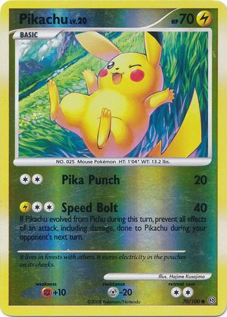 Pikachu - 70/100 - Common - Reverse Holo available at 401 Games Canada