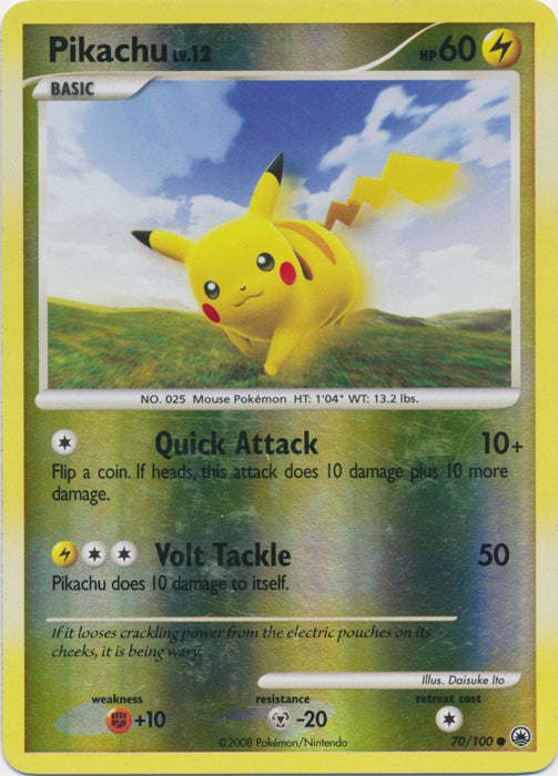 Pikachu - 70/100 - Common - Reverse Holo available at 401 Games Canada