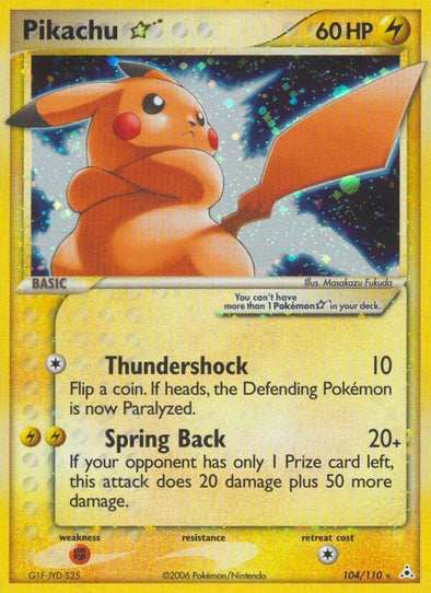 Pikachu Gold Star - 104/110 - Ultra Rare available at 401 Games Canada