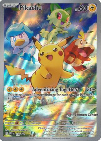 Pikachu (Pokemon Center Exclusive) - SVP027 - Illustration Rare Promo available at 401 Games Canada