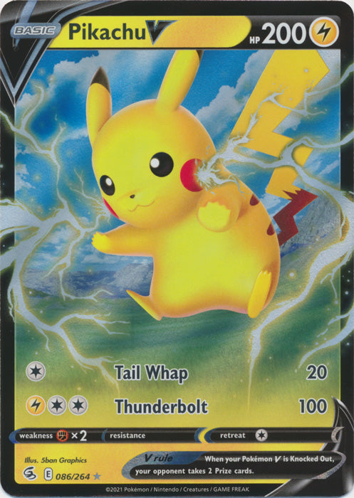 Check the actual price of your Pikachu V 086/264 Pokemon card