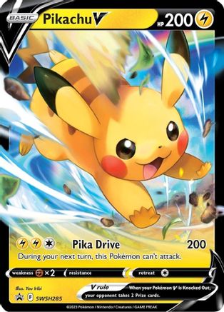 Pikachu V - SWSH285 - Full Art Promo available at 401 Games Canada