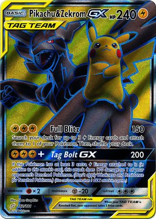 Pikachu & Zekrom GX - 162/181 - Full Art Ultra Rare available at 401 Games Canada