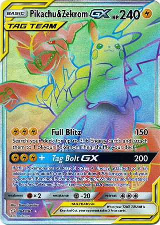 Pikachu & Zekrom GX - 184/181 - Hyper Rare available at 401 Games Canada