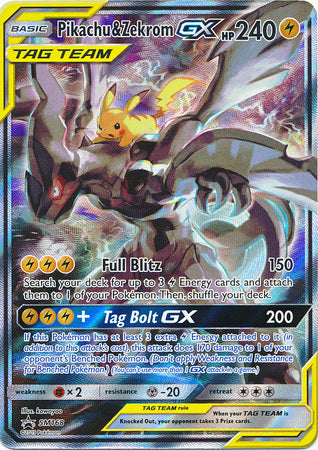 Pikachu & Zekrom GX - SM168 - Alternate Art Promo available at 401 Games Canada