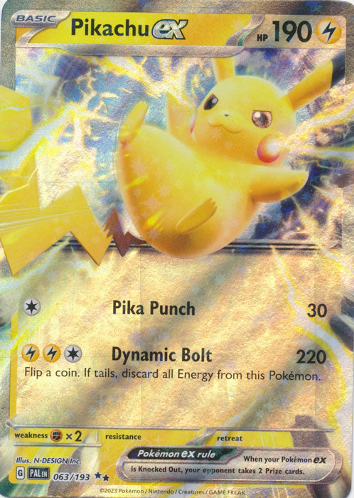 Pikachu ex - 063/193 - Double Rare available at 401 Games Canada