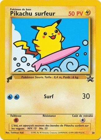 Pikachu surfeur (Surfing Pikachu) - 28 - World Collection Promo (French) available at 401 Games Canada