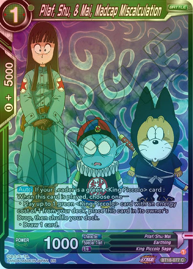 Pilaf, Shu, & Mai, Madcap Miscalculation - BT18-077 - Common (Foil) available at 401 Games Canada