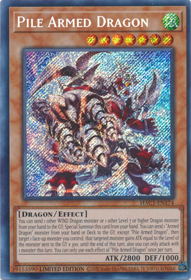 Pile Armed Dragon - HAC1-EN174 - Secret Rare available at 401 Games Canada