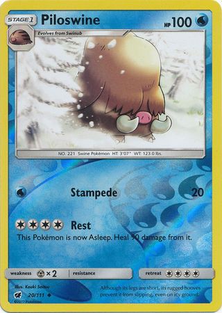 Piloswine - 20/111 - Uncommon - Reverse Holo available at 401 Games Canada